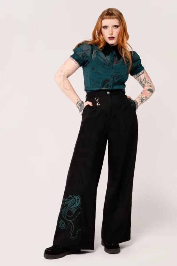 Hell Bunny Trousers & Shorts | Trousers & Shorts>Venom Trousers Black