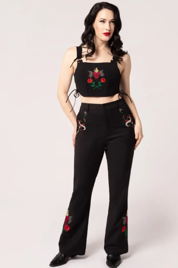 Hell Bunny Trousers & Shorts | Trousers & Shorts>Viva Maria Trousers Black