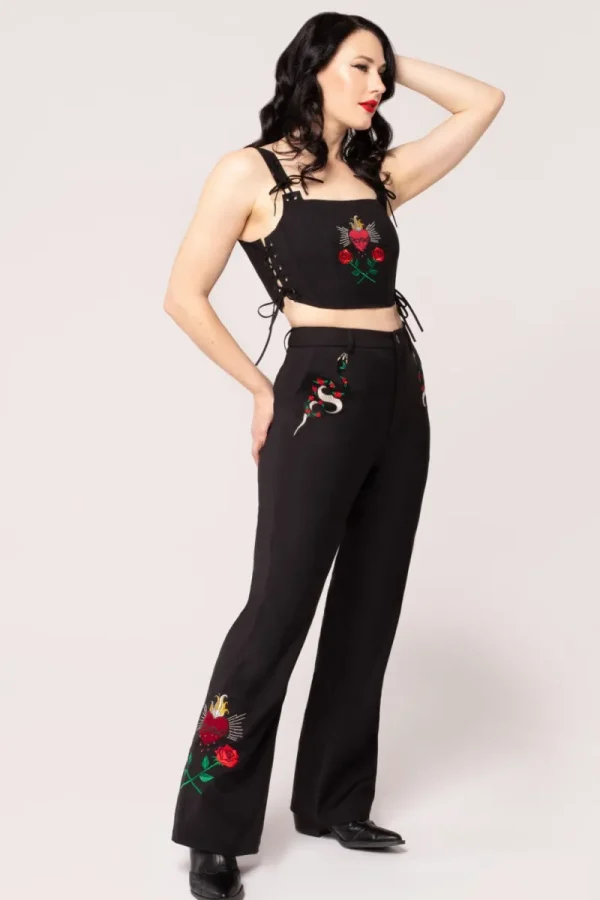 Hell Bunny Trousers & Shorts | Trousers & Shorts>Viva Maria Trousers Black