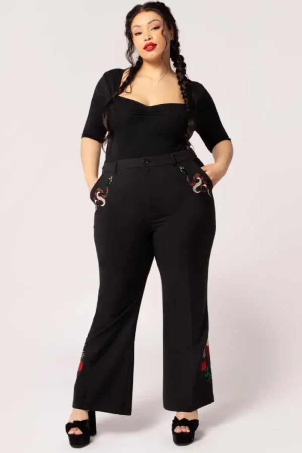 Hell Bunny Trousers & Shorts | Trousers & Shorts>Viva Maria Trousers Black