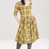 Hell Bunny Dresses | Dresses>Wither 50's Dress Mustard