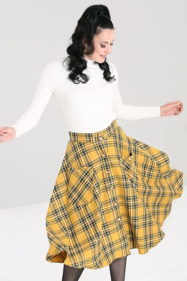 Hell Bunny Skirts | Skirts>Wither Skirt Mustard