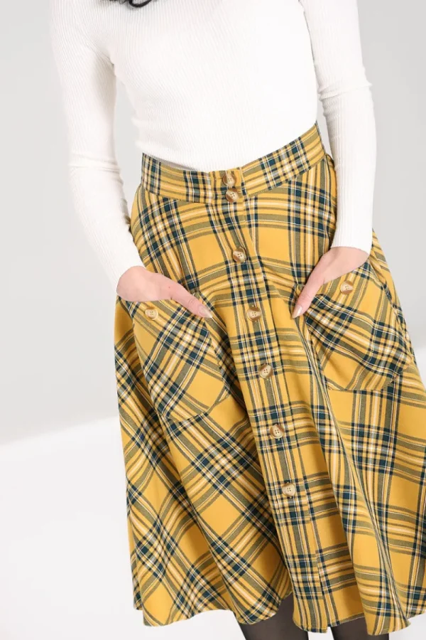 Hell Bunny Skirts | Skirts>Wither Skirt Mustard