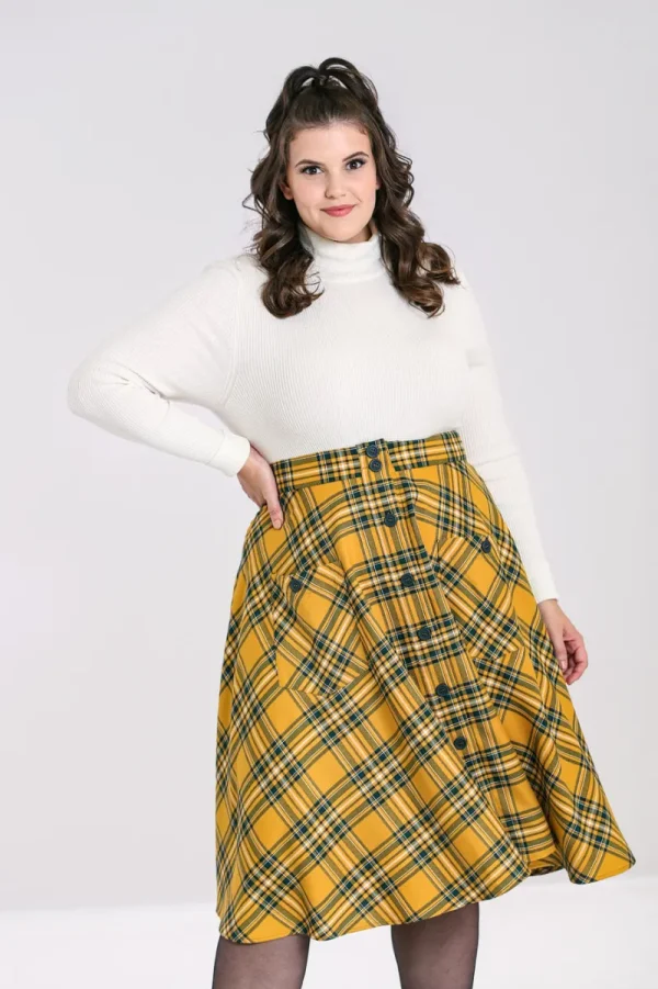 Hell Bunny Skirts | Skirts>Wither Skirt Mustard