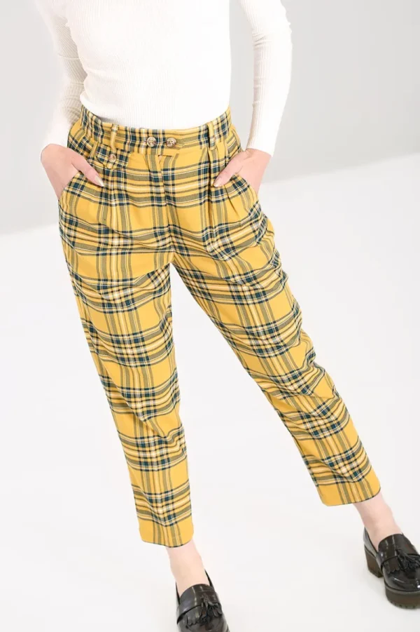 Hell Bunny Trousers & Shorts | Trousers & Shorts>Wither Trousers Mustard