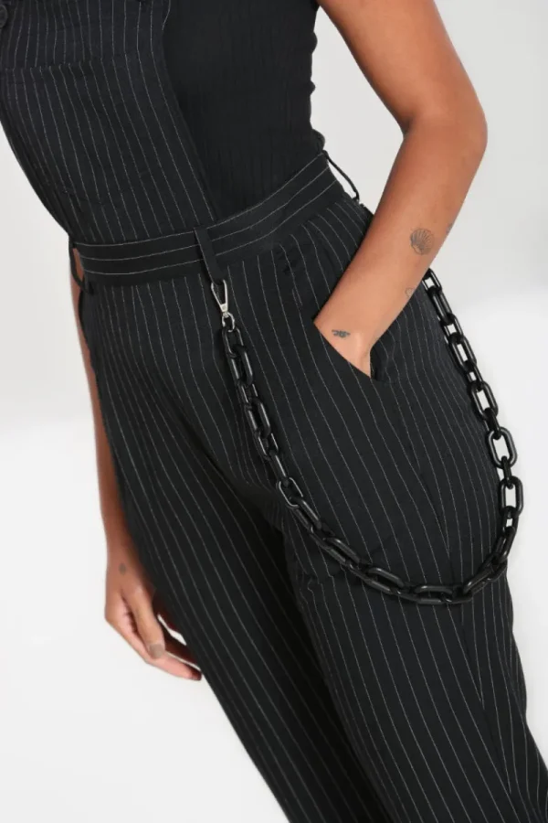 Hell Bunny Trousers & Shorts | Trousers & Shorts>Wolfie Dungarees Black