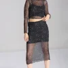 Hell Bunny Skirts | Skirts>Zodiac Mesh Skirt Black