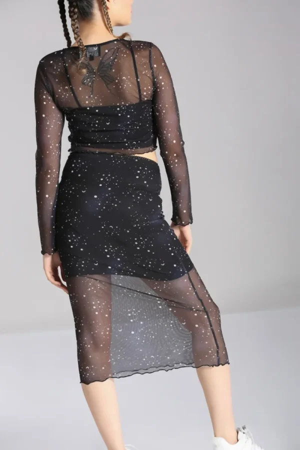 Hell Bunny Skirts | Skirts>Zodiac Mesh Skirt Black