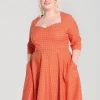 Hell Bunny Dresses | Dresses>Zora Mid Dress Orange