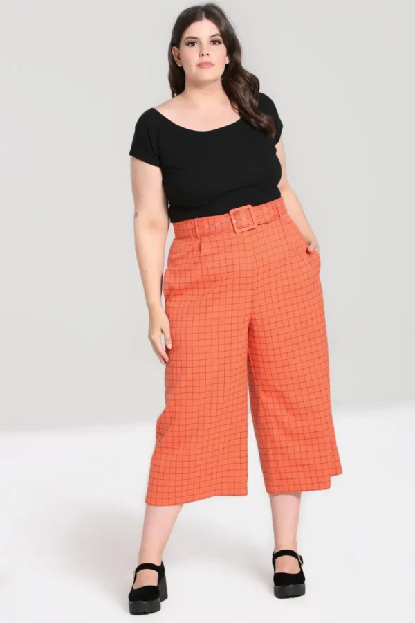 Hell Bunny Trousers & Shorts | Trousers & Shorts>Zora Trousers Orange