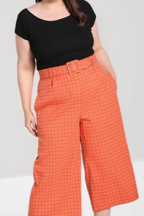 Hell Bunny Trousers & Shorts | Trousers & Shorts>Zora Trousers Orange